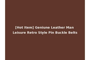 [Hot Item] Geniune Leather Man Leisure Retro Style Pin Buckle Belts