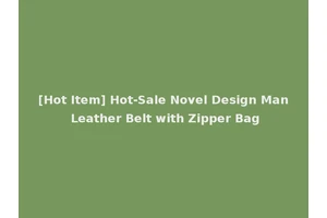 [Hot Item] Hot-Sale Novel Design Man Leather Belt with Zipper Bag