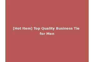 [Hot Item] Top Quality Business Tie for Men