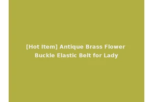 [Hot Item] Antique Brass Flower Buckle Elastic Belt for Lady