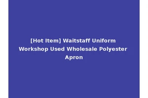 [Hot Item] Waitstaff Uniform Workshop Used Wholesale Polyester Apron