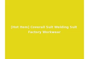 [Hot Item] Coverall Suit Welding Suit Factory Workwear