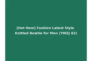 [Hot Item] Fashion Latest Style Knitted Bowtie for Men (YWZJ 82)