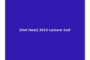 [Hot Item] 2013 Leisure Suit
