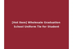 [Hot Item] Wholesale Graduation School Uniform Tie for Student