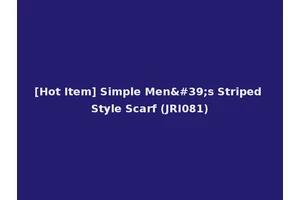 [Hot Item] Simple Men's Striped Style Scarf (JRI081)