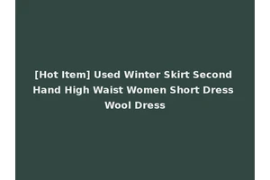 [Hot Item] Used Winter Skirt Second Hand High Waist Women Short Dress Wool Dress