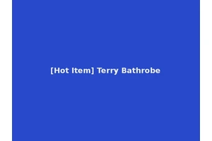 [Hot Item] Terry Bathrobe