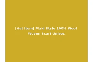 [Hot Item] Plaid Style 100% Wool Woven Scarf Unisex