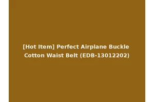 [Hot Item] Perfect Airplane Buckle Cotton Waist Belt (EDB-13012202)