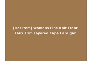 [Hot Item] Womens Fine Knit Front Faux Trim Layered Cape Cardigan