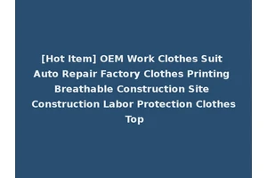 [Hot Item] OEM Work Clothes Suit Auto Repair Factory Clothes Printing Breathable Construction Site Construction Labor Protection Clothes Top
