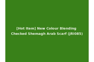 [Hot Item] New Colour Blending Checked Shemagh Arab Scarf (JRI085)