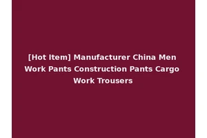 [Hot Item] Manufacturer China Men Work Pants Construction Pants Cargo Work Trousers