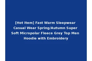[Hot Item] Fast Warm Sleepwear Casual Wear Spring/Autumn Super Soft Micropolar Fleece Grey Top Men Hoodie with Embroidery