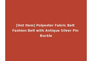 [Hot Item] Polyester Fabric Belt Fashion Belt with Antique Silver Pin Buckle