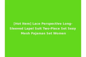 [Hot Item] Lace Perspective Long-Sleeved Lapel Suit Two-Piece Set Sexy Mesh Pajamas Set Women