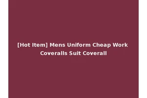 [Hot Item] Mens Uniform Cheap Work Coveralls Suit Coverall