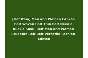 [Hot Item] Men and Women Canvas Belt Woven Belt Thin Belt Needle Buckle Small Belt Men and Women Students Belt Belt Versatile Fashion Edition