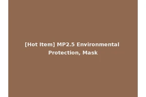 [Hot Item] MP2.5 Environmental Protection, Mask