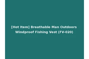 [Hot Item] Breathable Man Outdoors Windproof Fishing Vest (FV-020)
