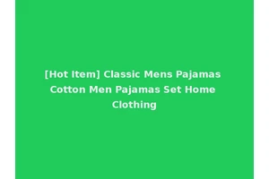 [Hot Item] Classic Mens Pajamas Cotton Men Pajamas Set Home Clothing