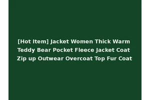 [Hot Item] Jacket Women Thick Warm Teddy Bear Pocket Fleece Jacket Coat Zip up Outwear Overcoat Top Fur Coat