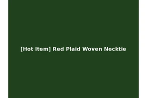 [Hot Item] Red Plaid Woven Necktie