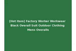 [Hot Item] Factory Worker Workwear Black Overall Suit Outdoor Clothing Mens Overalls