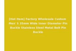 [Hot Item] Factory Wholesale Custom Men′ S 35mm Wide Inner Diameter Pin Buckle Stainless Steel Metal Belt Pin Buckle