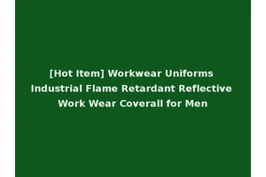 [Hot Item] Workwear Uniforms Industrial Flame Retardant Reflective Work Wear Coverall for Men