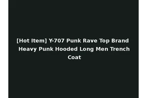 [Hot Item] Y-707 Punk Rave Top Brand Heavy Punk Hooded Long Men Trench Coat