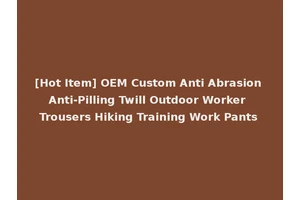 [Hot Item] OEM Custom Anti Abrasion Anti-Pilling Twill Outdoor Worker Trousers Hiking Training Work Pants