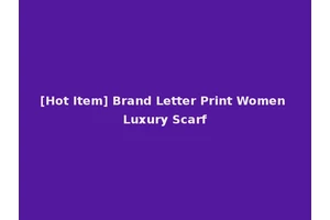 [Hot Item] Brand Letter Print Women Luxury Scarf