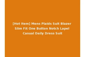 [Hot Item] Mens Plaids Suit Blazer Slim Fit One Button Notch Lapel Casual Daily Dress Suit