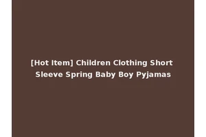 [Hot Item] Children Clothing Short Sleeve Spring Baby Boy Pyjamas