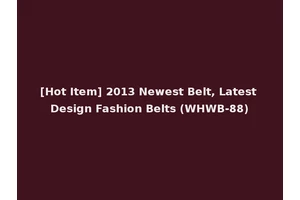 [Hot Item] 2013 Newest Belt, Latest Design Fashion Belts (WHWB-88)