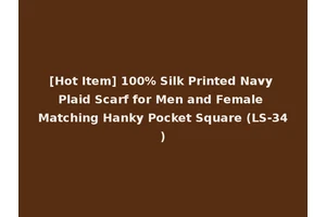 [Hot Item] 100% Silk Printed Navy Plaid Scarf for Men and Female Matching Hanky Pocket Square (LS-34)