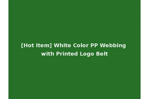 [Hot Item] White Color PP Webbing with Printed Logo Belt
