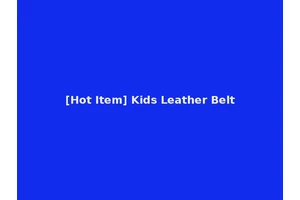 [Hot Item] Kids Leather Belt