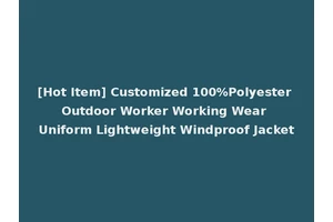 [Hot Item] Customized 100%Polyester Outdoor Worker Working Wear Uniform Lightweight Windproof Jacket