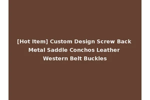 [Hot Item] Custom Design Screw Back Metal Saddle Conchos Leather Western Belt Buckles
