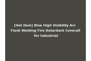 [Hot Item] Blue High Visibility Arc Flash Welding Fire Retardant Coverall for Industrial