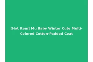 [Hot Item] Mu Baby Winter Cute Multi-Colored Cotton-Padded Coat