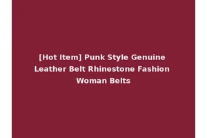 [Hot Item] Punk Style Genuine Leather Belt Rhinestone Fashion Woman Belts