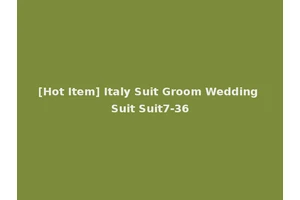 [Hot Item] Italy Suit Groom Wedding Suit Suit7-36