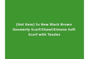 [Hot Item] Ss New Black Brown Geomerty Scarf/Shawl/Kimono Soft Scarf with Tassles