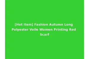 [Hot Item] Fashion Autumn Long Polyester Voile Women Printing Red Scarf