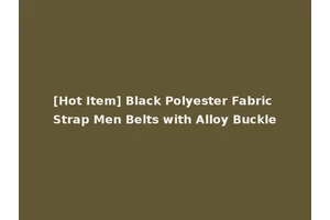 [Hot Item] Black Polyester Fabric Strap Men Belts with Alloy Buckle