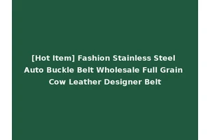 [Hot Item] Fashion Stainless Steel Auto Buckle Belt Wholesale Full Grain Cow Leather Designer Belt
